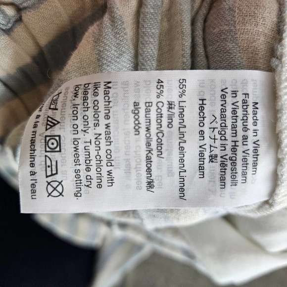 Madewell Tie-Waist Huston Pull-On Crop Pants Wide Leg Linen Blend Size S - Picture 12 of 13